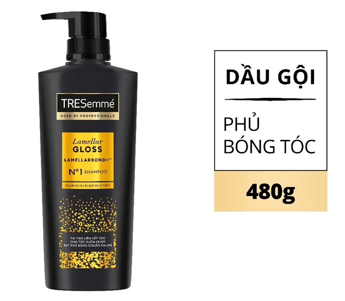  Dầu gội TRESemme Lamellar Gloss LamellarBond+ Phủ Bóng 8X Chuẩn Salon 450g 