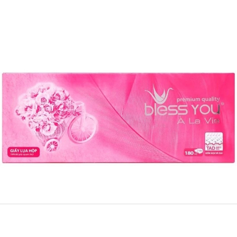  Khăn giấy lụa Bless You A La Vie 2 lớp 180 tờ 