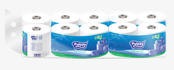  Giấy Lụa Cuộn Pulppy 2 Cuộn x 5 