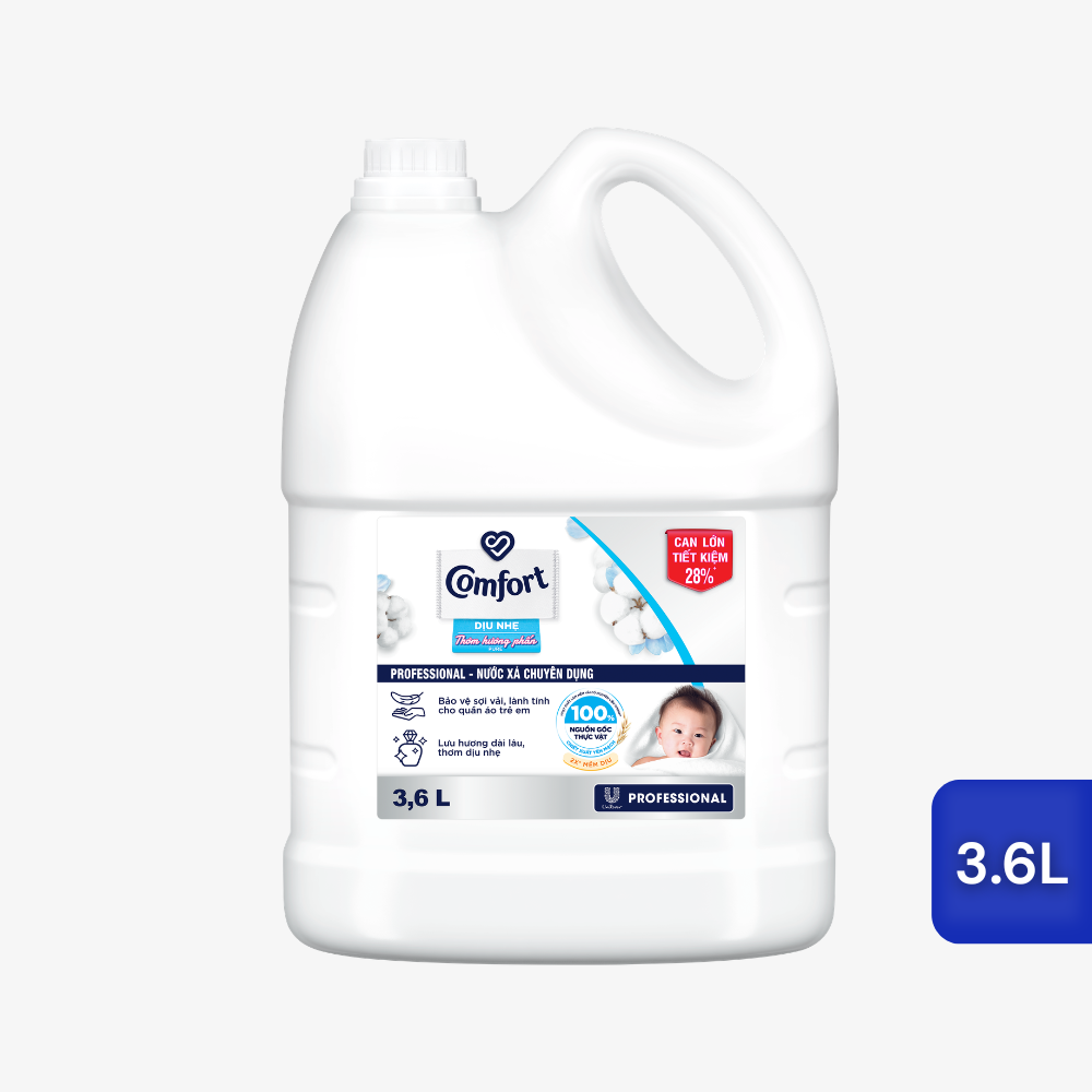  Nước xả Comfort Chuyên Dụng Dịu Nhẹ Thơm Hương Phấn 3.6L 