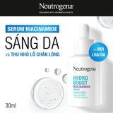  Serum sáng da & thu nhỏ lỗ chân lông Neutrogena Hydroboost Niacinamide Serum (30ml) 
