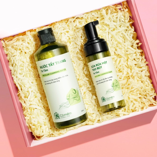  [SET QUÀ TẶNG] Bộ Combo Làm Sạch Và Cấp Ẩm Cho Da Tơ Tằm 