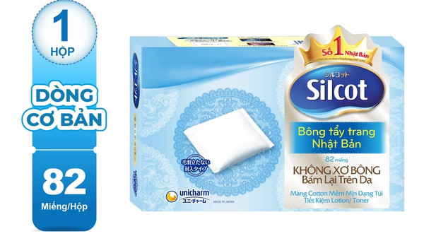  Bông trang điểm (bông tẩy trang) Silcot 82 miếng/hộp 