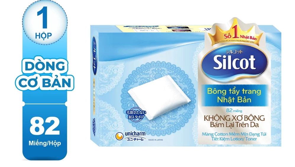  Bông trang điểm (bông tẩy trang) Silcot 82 miếng/hộp 