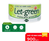  Giấy Vệ Sinh Cuộn Lớn 900G LET-GREEN 10*20cm Bột Giấy Nguyên Thủy, Thân Thiện, An Toàn 