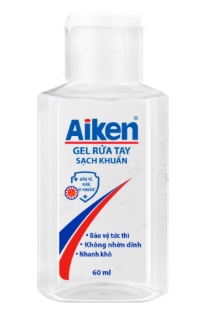 Gel rửa tay sạch khuẩn Aiken 60-100-250-500ml Bảo vệ da tay khỏi vi khuẩn mà không cần dùng nước 