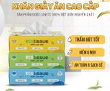  Hộp khăn giấy rút hộp giấy ăn 3 màu cao cấp EcoWipes 180 tờ không bụi vụn 