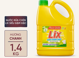  Nước rửa chén LIX siêu đậm đặc hương chanh/trà xanh/bưởi hồng 1.4kg làm sạch dầu mỡ không hại da tay 