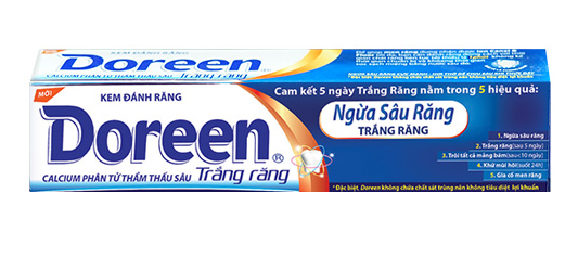  Kem Đánh Răng DOREEN – Trắng Răng 5 Hiệu Quả 45-110g 