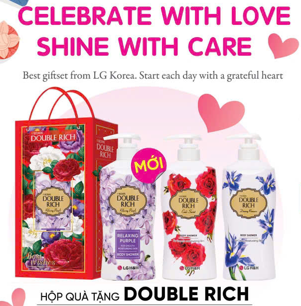  Hộp quà tặng Sữa tắm Double Rich 550g 