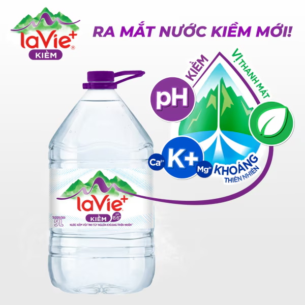  La Vie+ Kiềm 5L (Thùng 4 chai) 