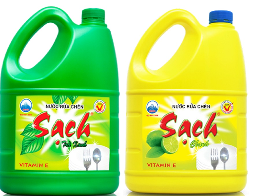  Nước rửa chén Net Sạch Vitamin E hương Chanh & Trà Xanh can 3.8kg 