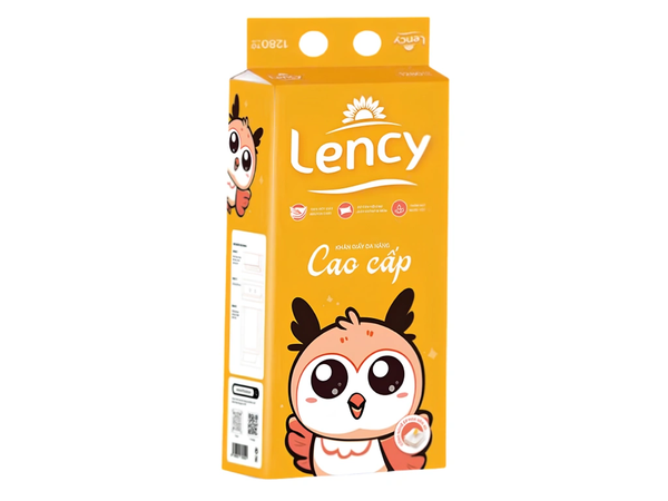 Giấy Đa Năng Rút Đáy Lency 1280 Tờ 4 Lớp Cao Cấp, Mềm Mịn, An Toàn Cho Da 