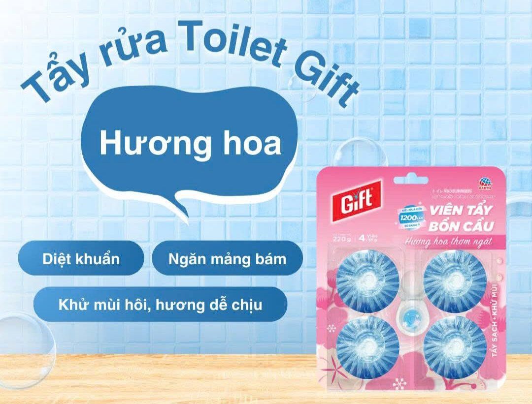  Viên Thả Bồn Cầu Gift (4 viên × 55g) 