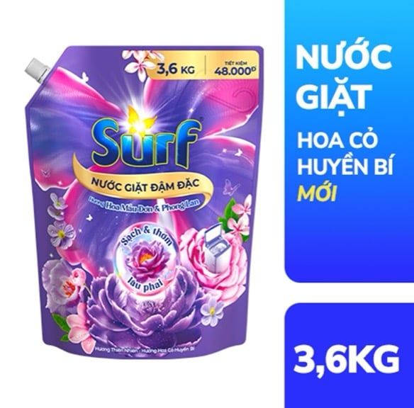  Nước giặt Surf túi 4kg đủ hương 