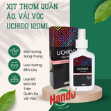  Xịt Thơm Quần Áo, Vải Vóc Uchido Hando 120 ml (Hương Tinh Dầu Nước Hoa) 