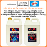  Sữa tắm nước hoa cao cấp UCHIDO dưỡng ẩm, làm sáng da 1L - 10L 