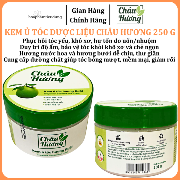  Kem ủ tóc dược liệu thiên nhiên Châu Hương 250 g 