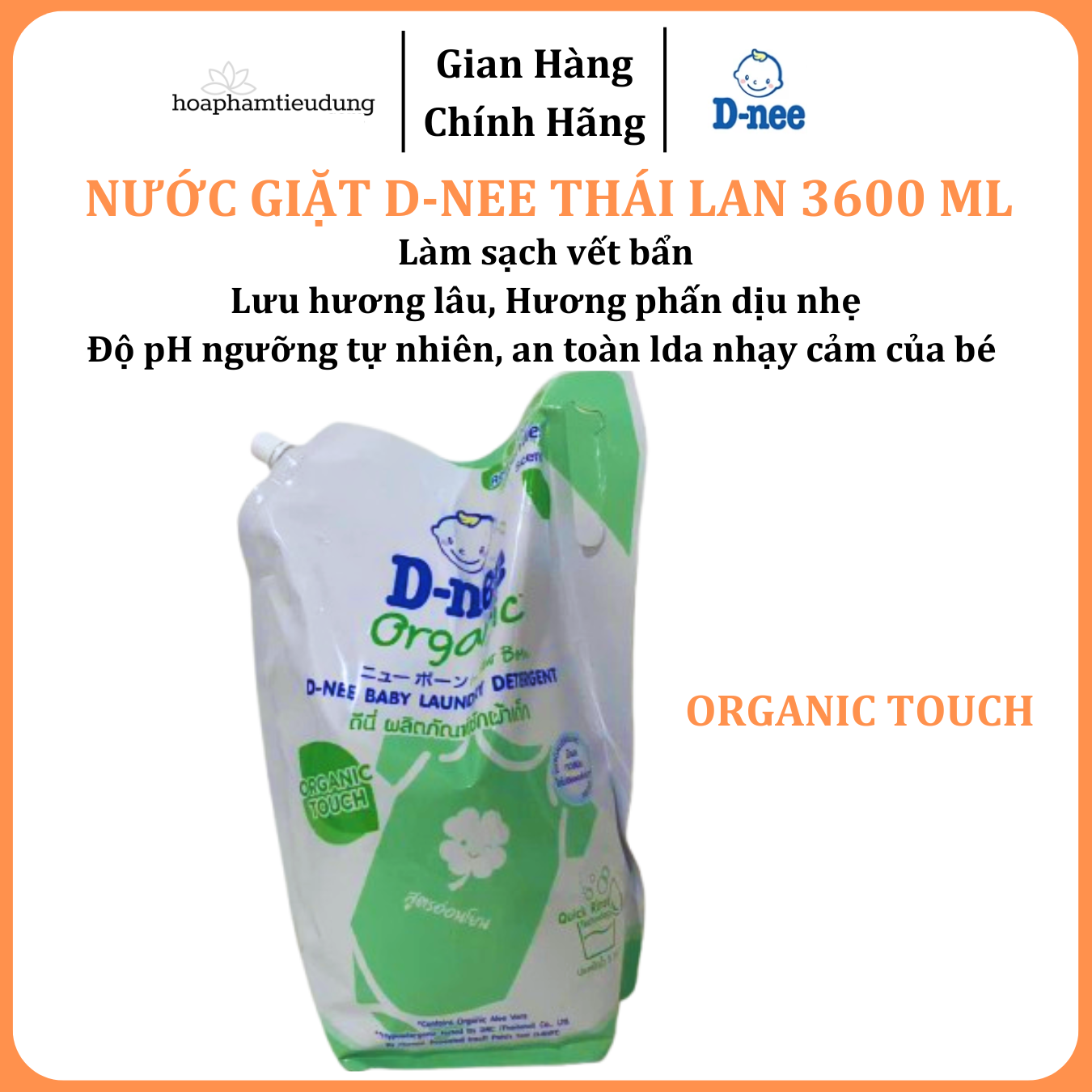  Nước giặt D-nee Thái Lan túi lớn 3600ml 