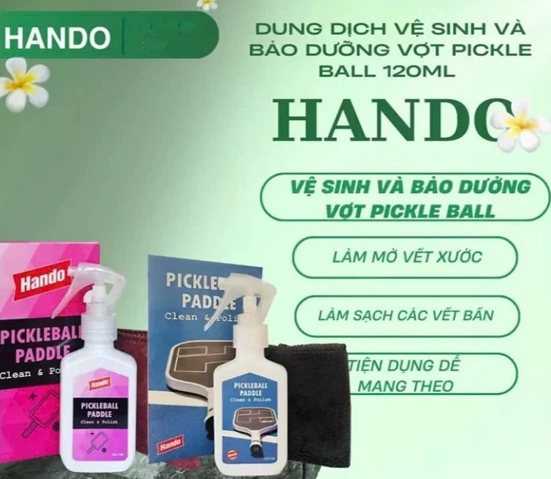  Dung Dịch Vệ Sinh Và Bảo Dưỡng Vợt Pickle Ball Hando 120ml 