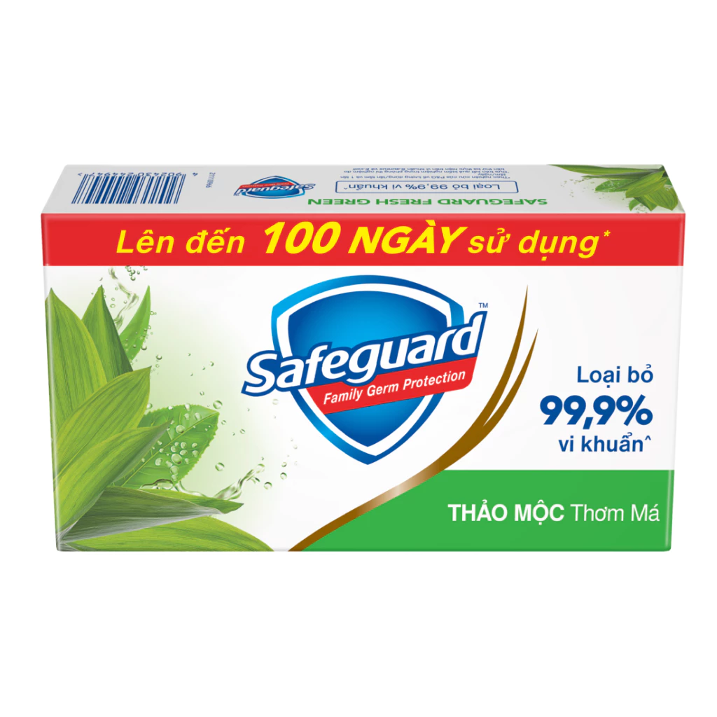  Lốc 3 Xà Bông Cục SAFEGUARD Sạch 99% Vi Khuẩn & Dịu Nhẹ Cho Da Trắng 115-125Gx3 