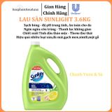  Nước lau sàn Sunlight tinh dầu thảo mộc hương hoa lily và hương thảo can 3.6kg 