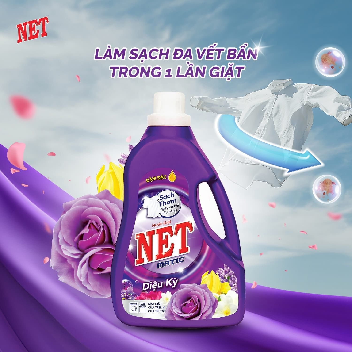  Nước giặt NET Matic chai x 3.3kg 