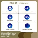  [Lốc 4 Hộp] Khăn Giấy Lau Mặt PASEO 100 Tờ/Hộp Mềm Mịn An Toàn Cho Da Nhạy Cảm - Ultrasoft Lotion (3 Lớp) 