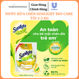  Nước rửa chén Sunlight Bio-care với thành phần từ 100% tự nhiên Túi 3.3 kg 