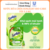  Nước rửa chén Sunlight Bio-care với thành phần từ 100% tự nhiên Túi 3.3 kg 