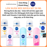  Lăn Ngăn Mùi NIVEA nữ Sáng Mịn | Mờ Thâm | Se Khít Lỗ Chân Lông | Tươi mát | Khô thoáng | Ngăn vệt ố 50 ml 