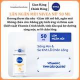  Lăn Ngăn Mùi NIVEA nữ Sáng Mịn | Mờ Thâm | Se Khít Lỗ Chân Lông | Tươi mát | Khô thoáng | Ngăn vệt ố 50 ml 