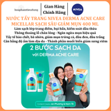  Nước Tẩy Trang NIVEA Derma Acne Care Micellar Sạch Sâu Giảm Mụn 400 ml 