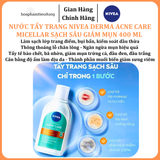  Nước Tẩy Trang NIVEA Derma Acne Care Micellar Sạch Sâu Giảm Mụn 400 ml 