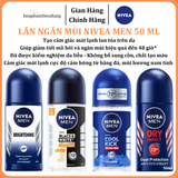  Lăn Ngăn Mùi NIVEA MEN Khô Thoáng/Sáng Da/Cool Kick Mát Lạnh 50 ml 
