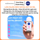  Lăn Ngăn Mùi NIVEA nữ Sáng Mịn | Mờ Thâm | Se Khít Lỗ Chân Lông | Tươi mát | Khô thoáng | Ngăn vệt ố 50 ml 