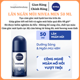  Lăn Ngăn Mùi NIVEA MEN Khô Thoáng/Sáng Da/Cool Kick Mát Lạnh 50 ml 