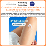  Sữa Dưỡng Thể NIVEA Phục Hồi & Chống Nắng Ban Ngày từ 8 Super Foods 350 ml 