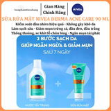  Sữa Rửa Mặt NIVEA Derma Acne Care Gel Tạo Bọt Sạch Sâu Giảm Mụn 90 ml 