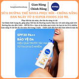  Sữa Dưỡng Thể NIVEA Phục Hồi & Chống Nắng Ban Ngày từ 8 Super Foods 350 ml 