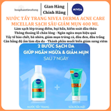  Nước Tẩy Trang NIVEA Derma Acne Care Micellar Sạch Sâu Giảm Mụn 400 ml 