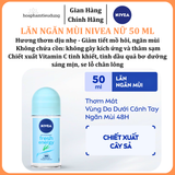  Lăn Ngăn Mùi NIVEA nữ Sáng Mịn | Mờ Thâm | Se Khít Lỗ Chân Lông | Tươi mát | Khô thoáng | Ngăn vệt ố 50 ml 