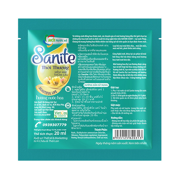  Nước Xả Vải SANITE – Hương Nước Hoa Thời Thượng 20ml 