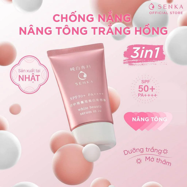  Chống nắng serum 3 trong 1 Senka White Beauty CC 40g 