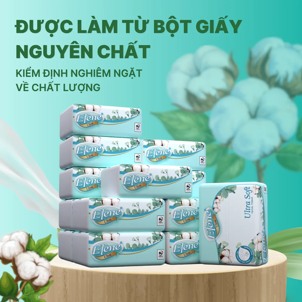  Khăn Giấy Lụa 5 Lớp Rút Elène Ultra 