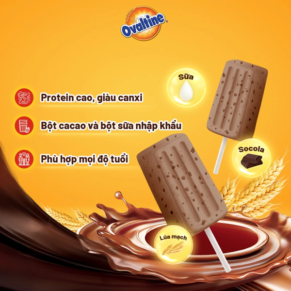  Kẹo mút vị Sô-cô-la sữa Ovaltine (24 cây/hộp) 