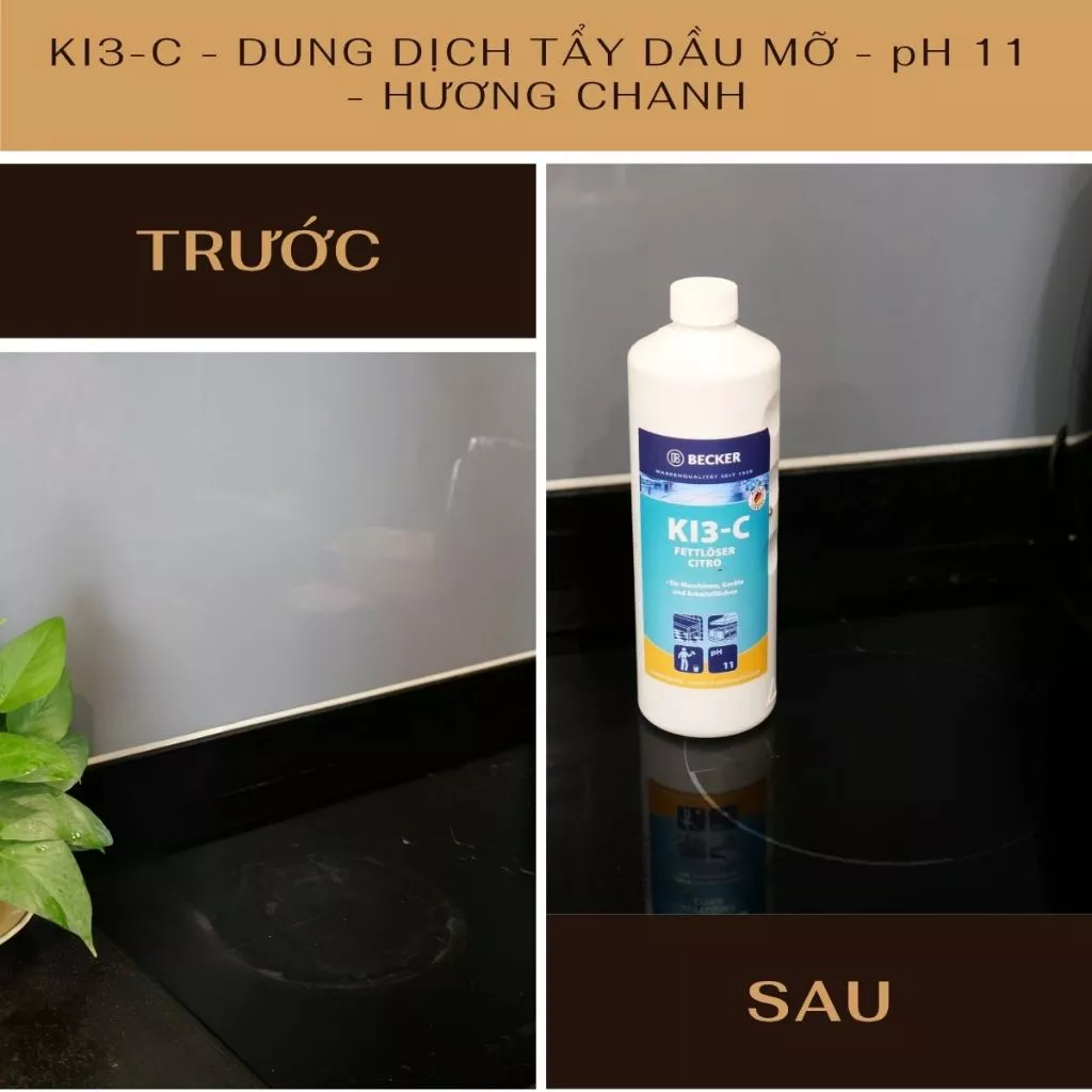  Nước tẩy dầu mỡ hương chanh Becker KI3-C - pH 11 (Nhập khẩu Đức) 