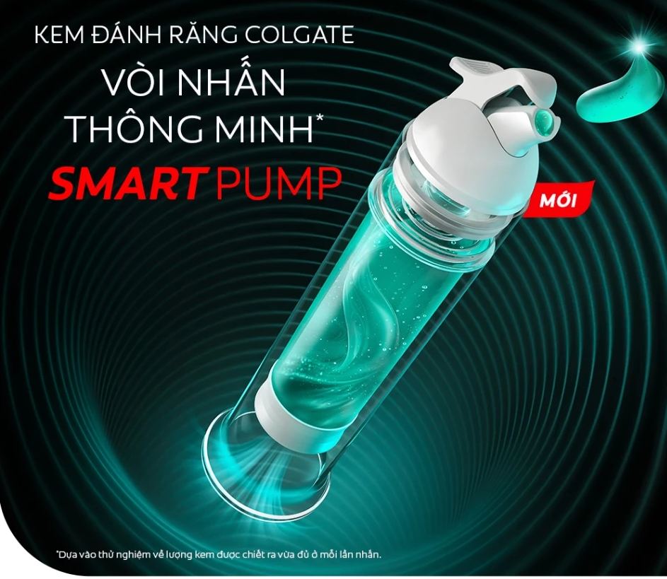  Kem đánh răng Colgate vòi nhấn thông minh, khóa chân không hạn chế tiếp xúc vi khuẩn 130g/ ống 
