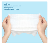  Set 100 Cái Khăn Lạnh Super WUNA 20x25cm - Vải Không Dệt Cao Cấp, Mềm Mại 