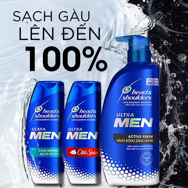  Dầu Gội Sạch Gàu HEAD & SHOULDERS Ultra Men Năng Động Sảng Khoái - Chai 650 ML 